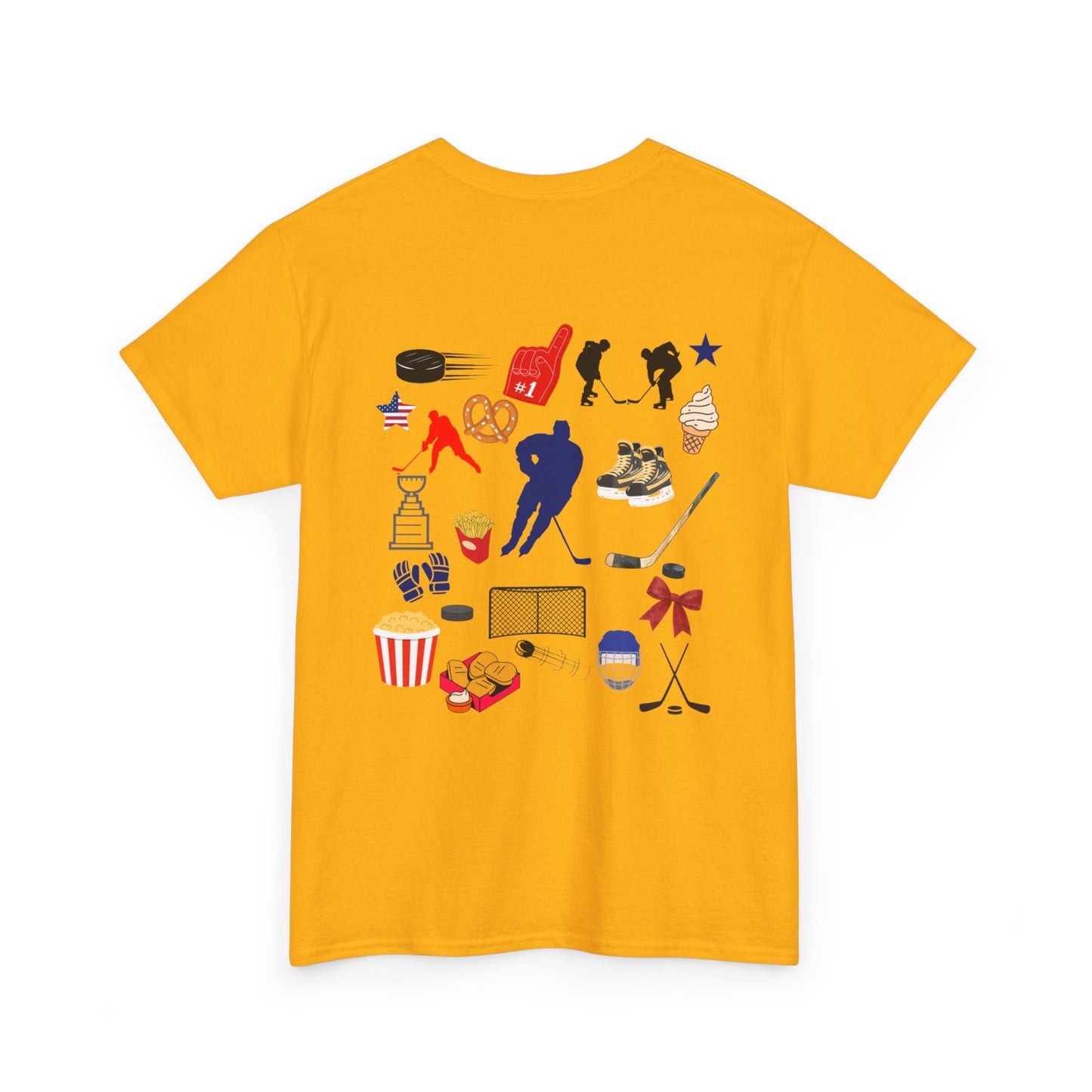 Hockey Icons Tee — Vintage Hockey Sticker Collage T‑Shirt