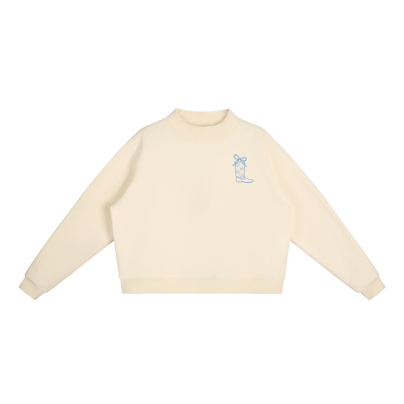 Coastal Boot Essential Fleece Mock-Neck Crew Sweatshirt