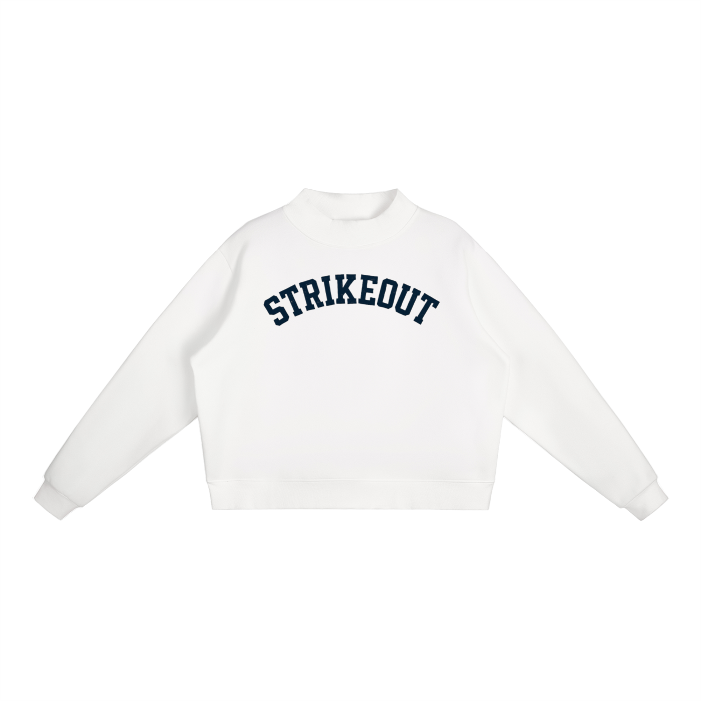 Strikeout Essential Fleece Mock-Neck Crew Sweatshirt