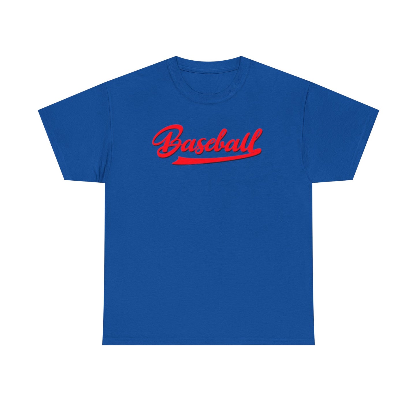 Baseball Script Tee — Red Vintage Baseball Logo T-Shirt