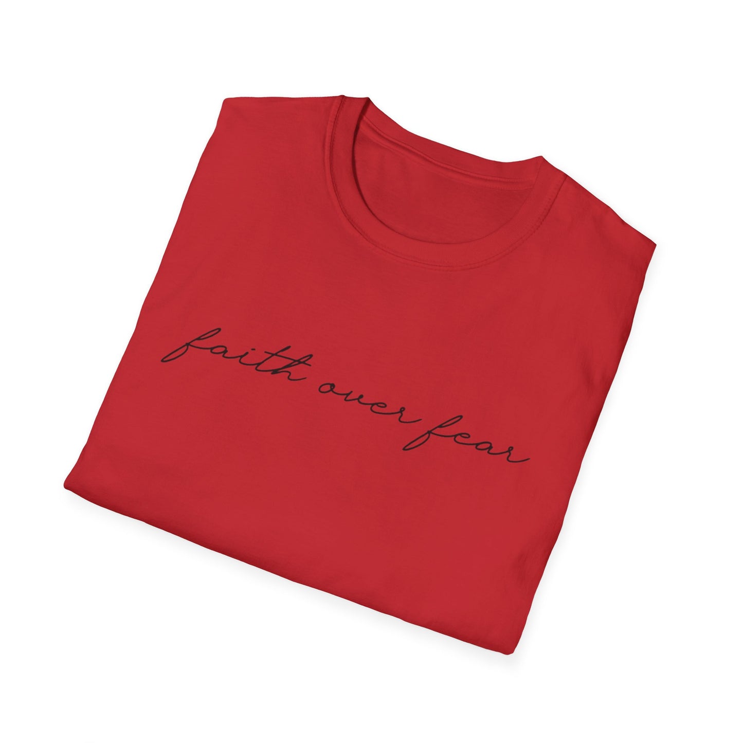 Faith Over Fear T-Shirt — Minimal Script Christian Tee