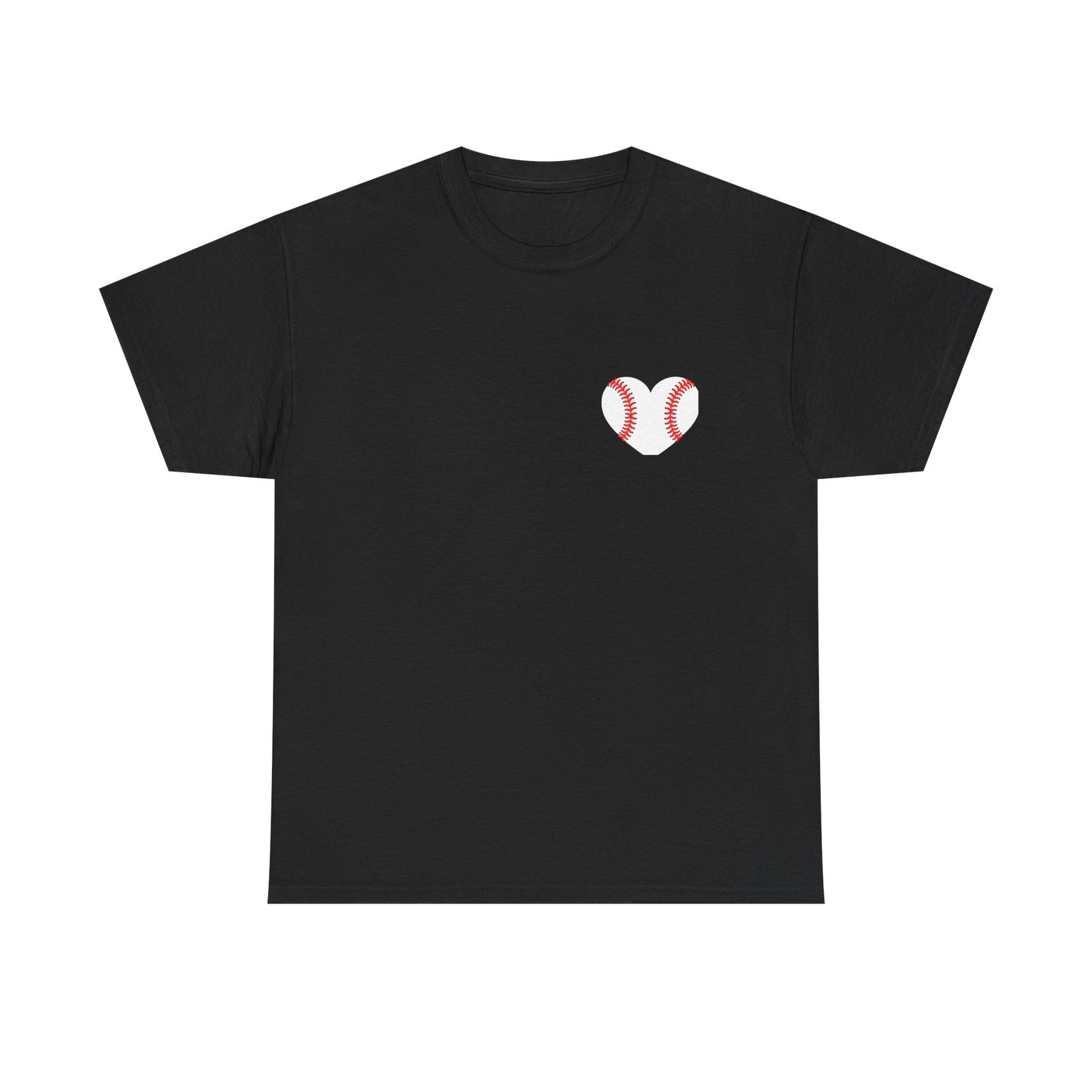Baseball Heart Patchwork Tee – Patriotic Baseball Gear T‑Shirt