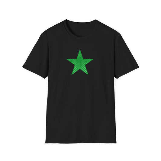 Green Star T-Shirt — Minimal Graphic Tee for Casual Wear & Holiday Flair