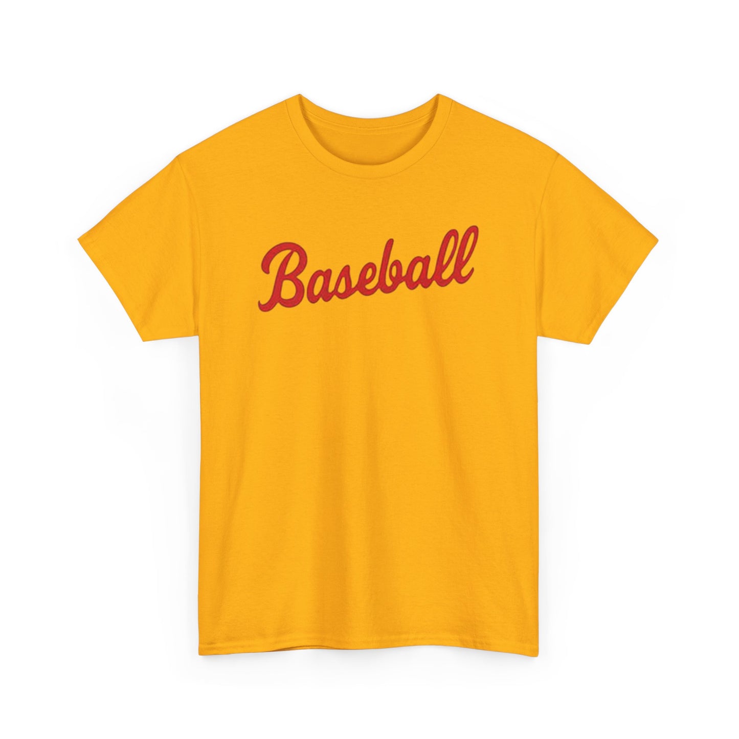 Baseball Script Tee — Retro Red Baseball T‑Shirt