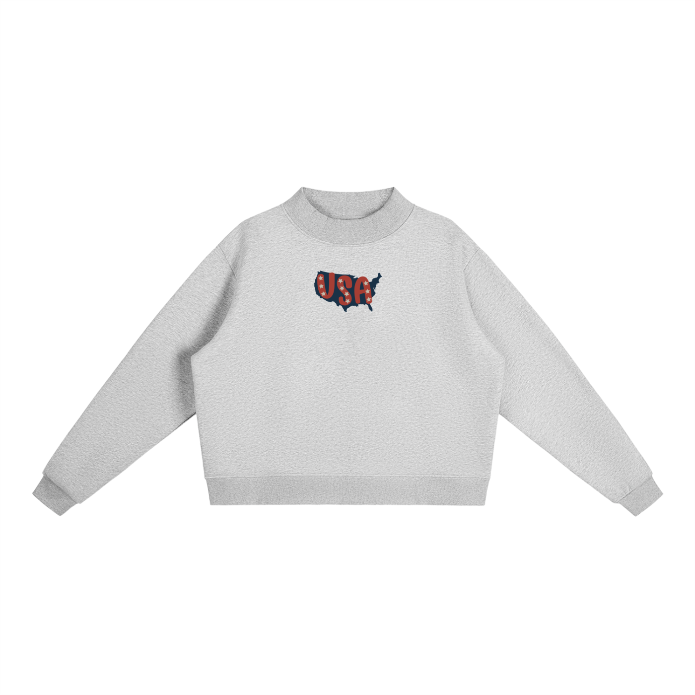 USA Continental Fleece Mock-Neck Crew Sweatshirt