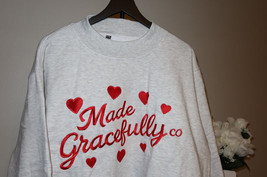 Ash Grey Made Gracefully Co. Heart Mock Neck Preorder