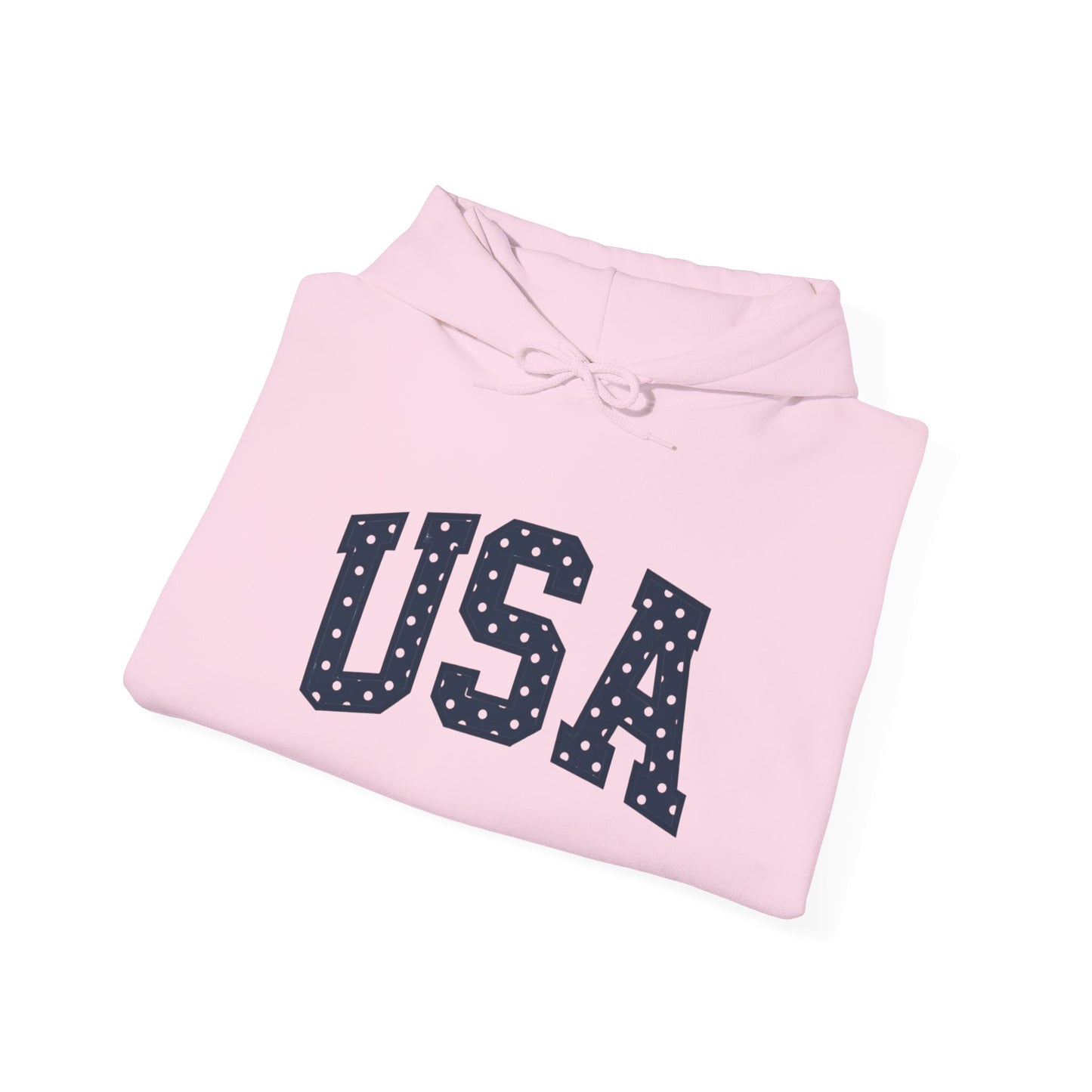 USA Stars Hoodie — Patriotic American Flag Lettering Pullover