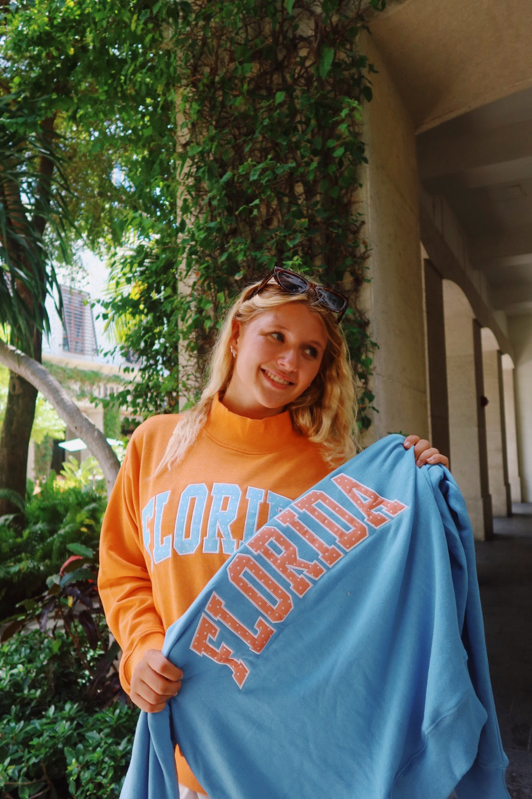 Sky sorbet Florida mockneck
