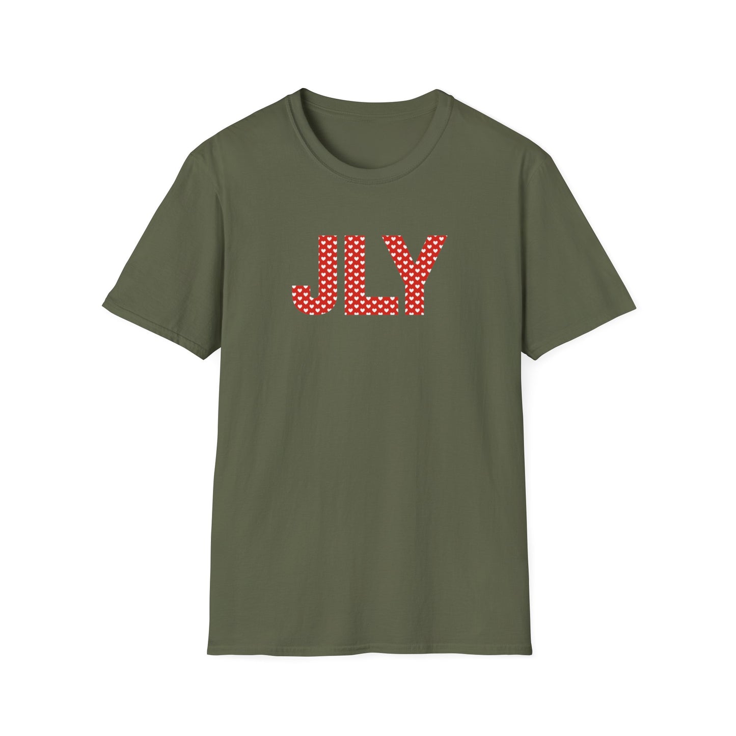 JLY Polka Dot Tee — Red Monogram Graphic T-Shirt