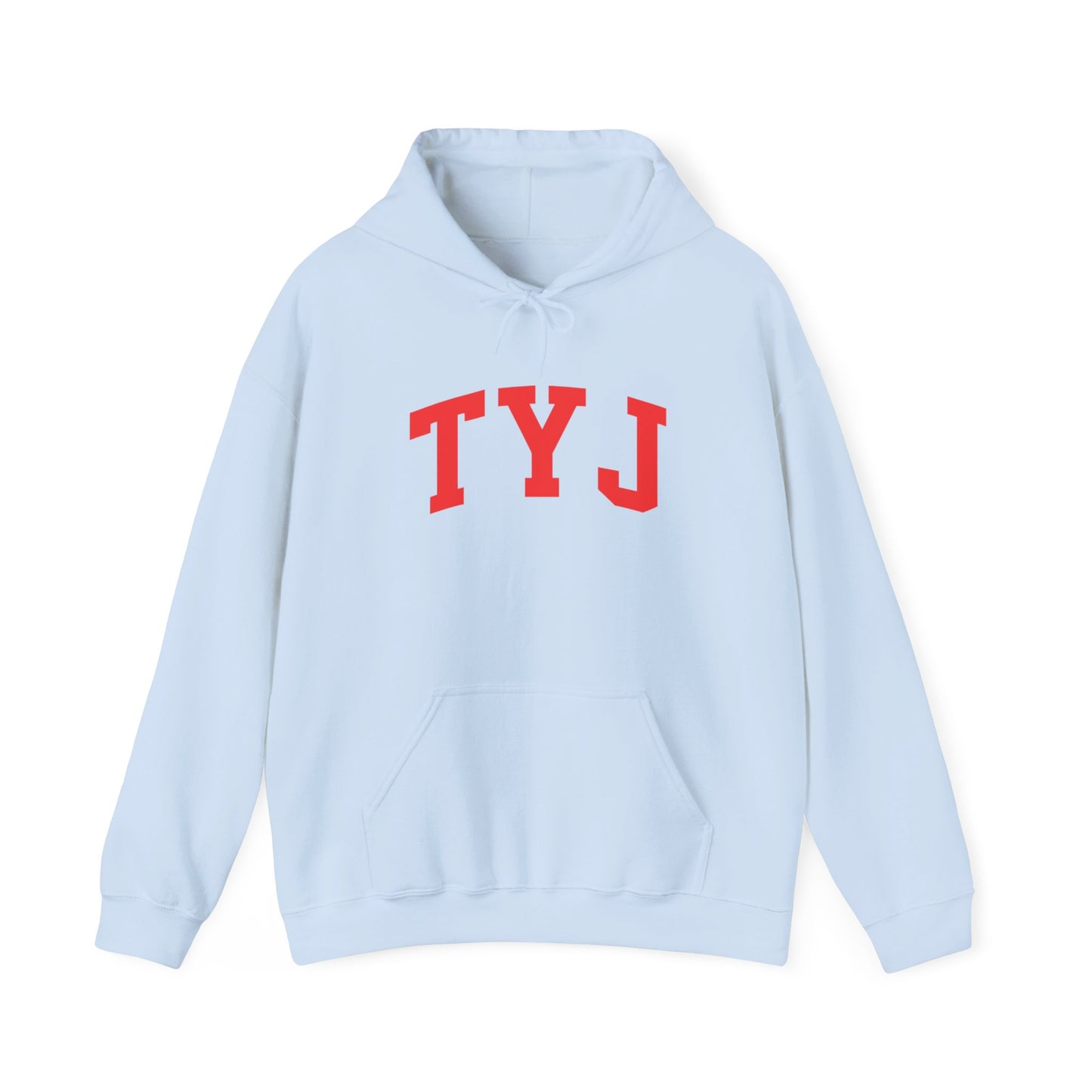 TYJ Red Letter Hoodie — Minimal Collegiate Pullover