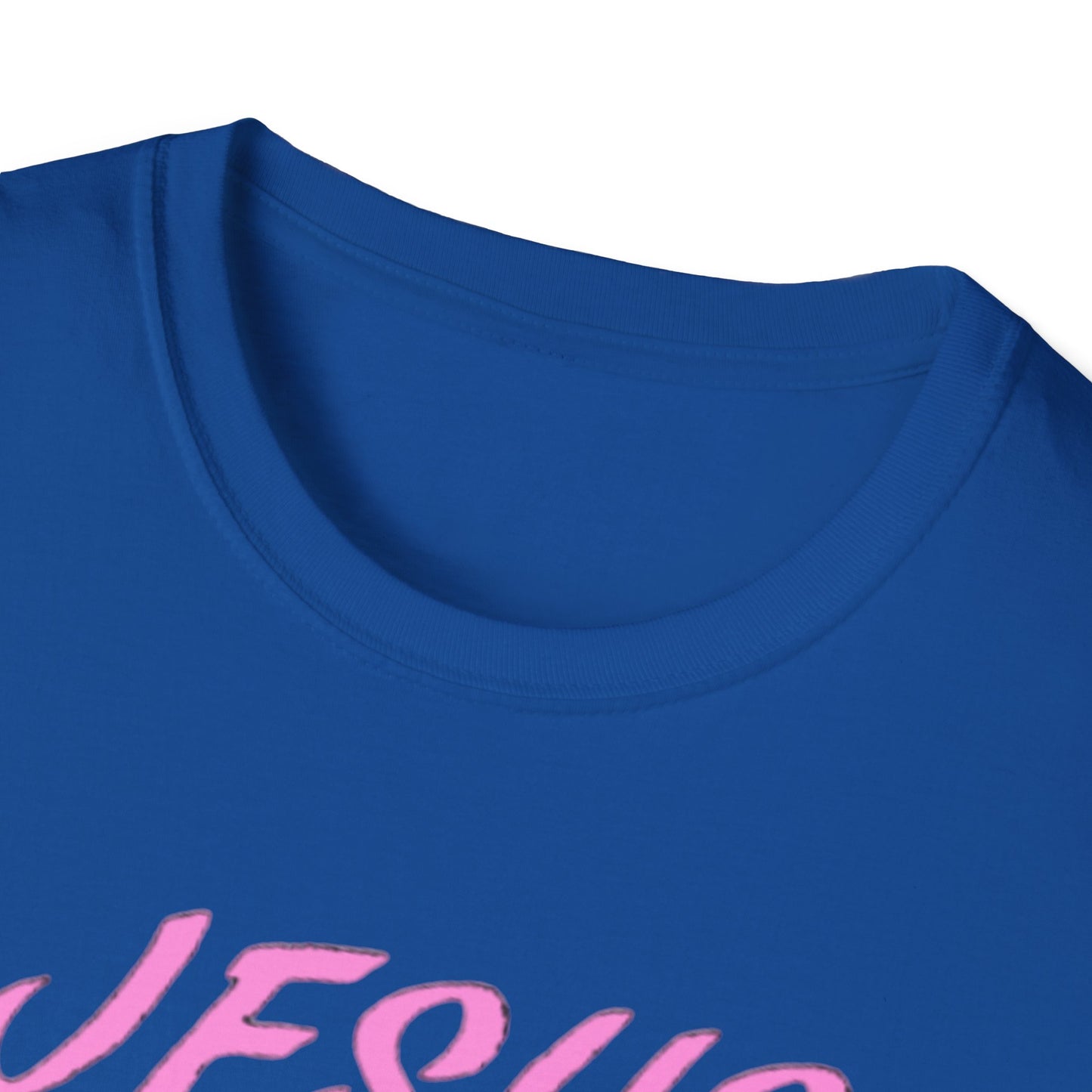 Jesus Saves Pink Script T-Shirt — Christian Faith Graphic Tee