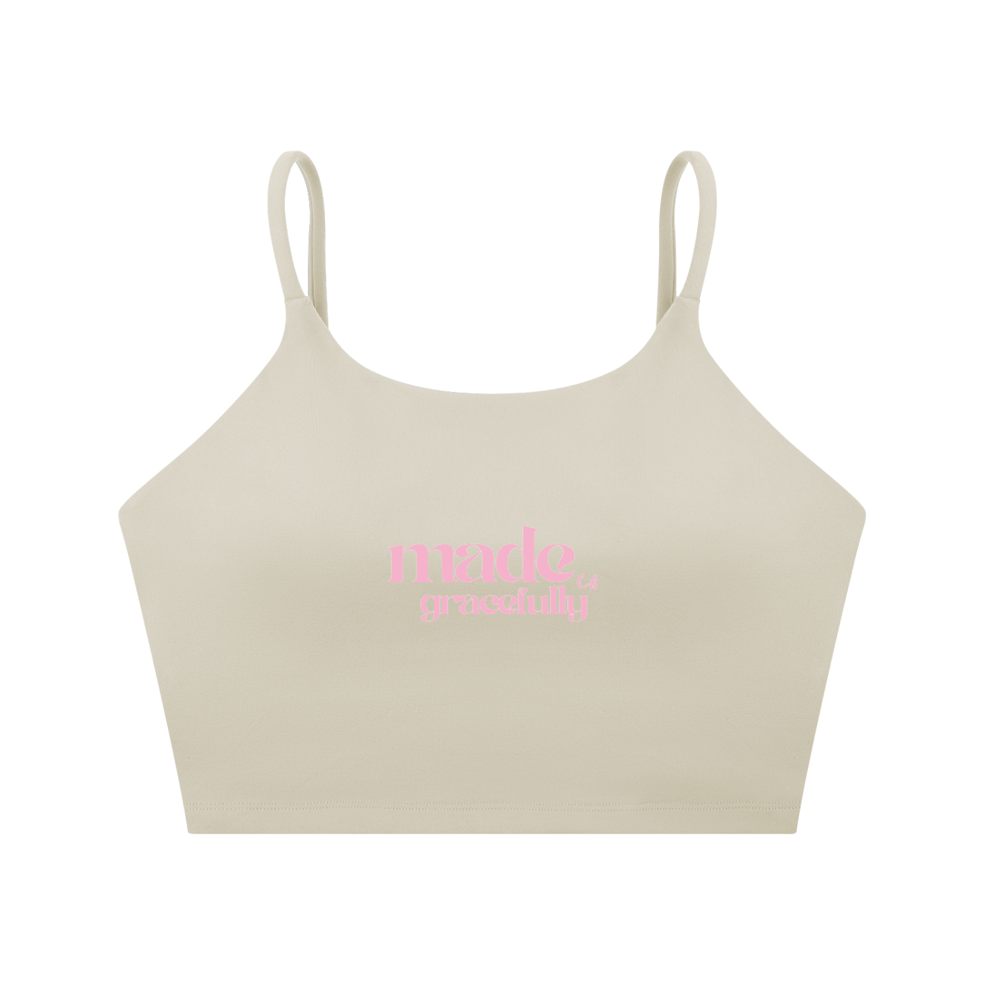 Logo Spaghetti Strap Yoga Sports Bra
