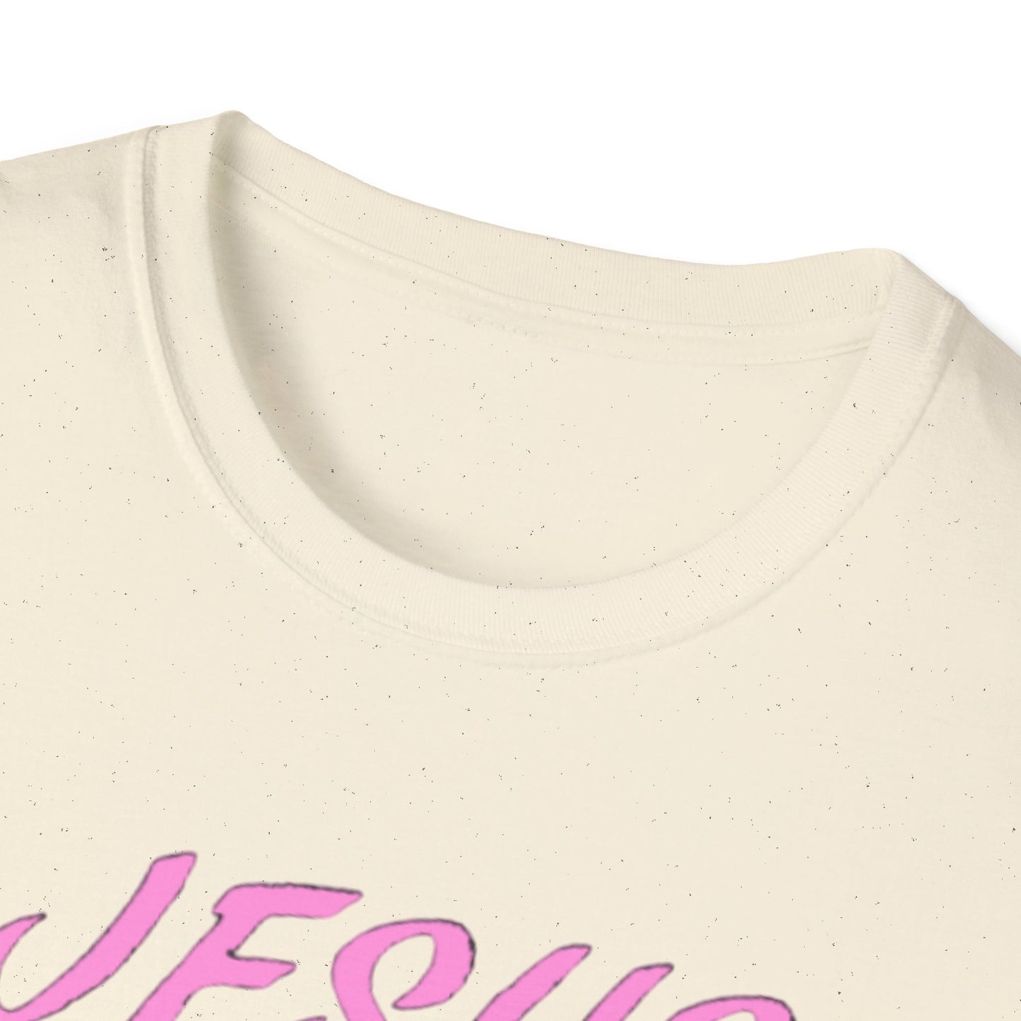Jesus Saves Pink Script T-Shirt — Christian Faith Graphic Tee