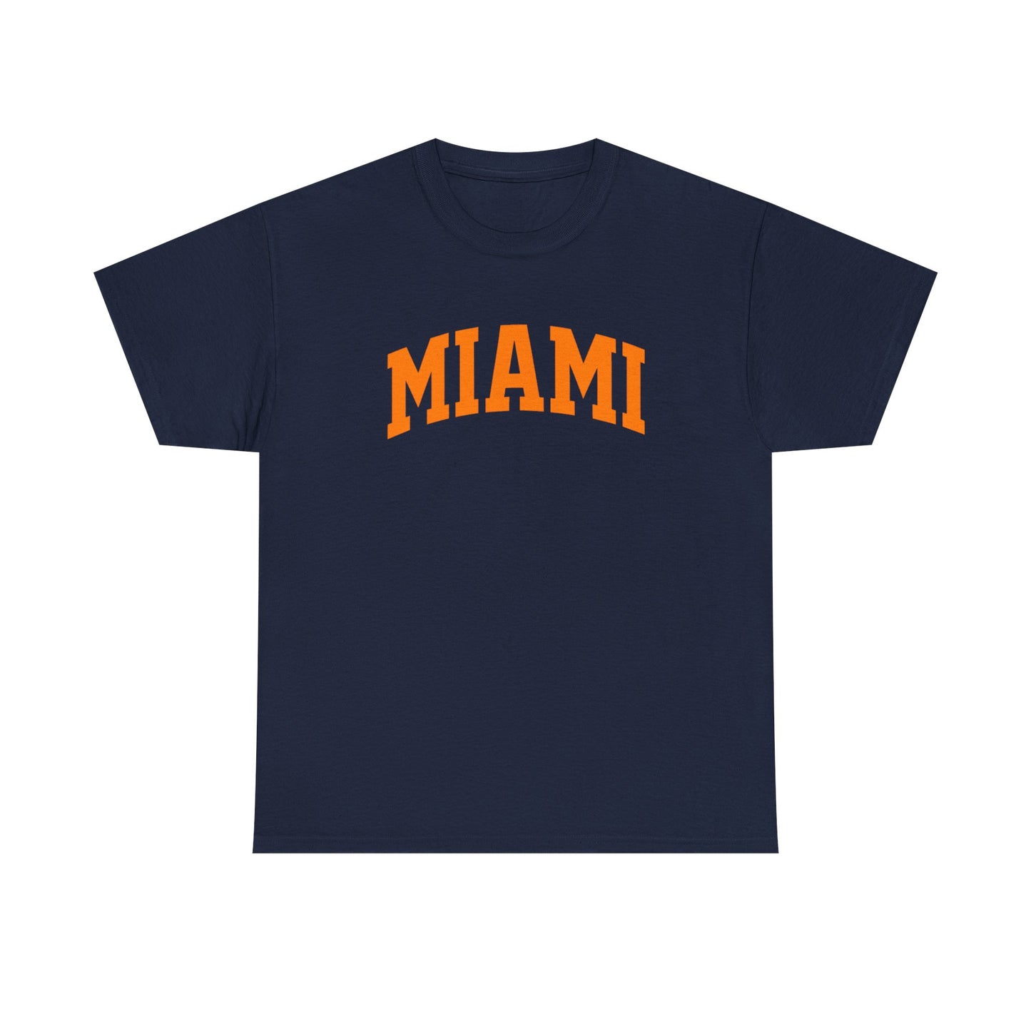 Miami Arch Tee — Retro Orange City Graphic T-Shirt