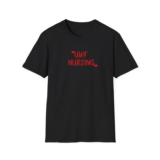 UWF Nursing T-Shirt — Cute Red Heart Nursing Tee for University of West Florida Students & Nurses