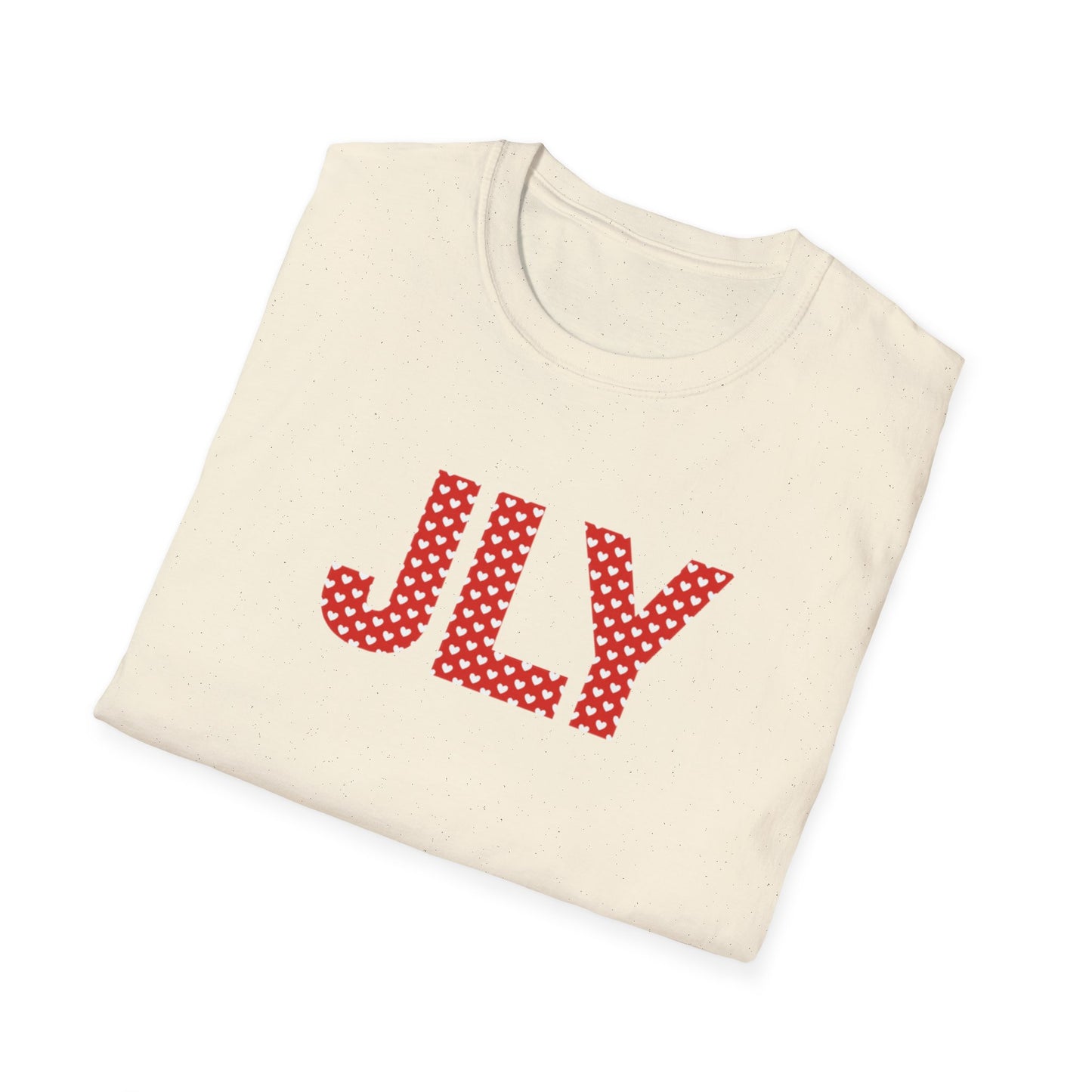JLY Polka Dot Tee — Red Monogram Graphic T-Shirt