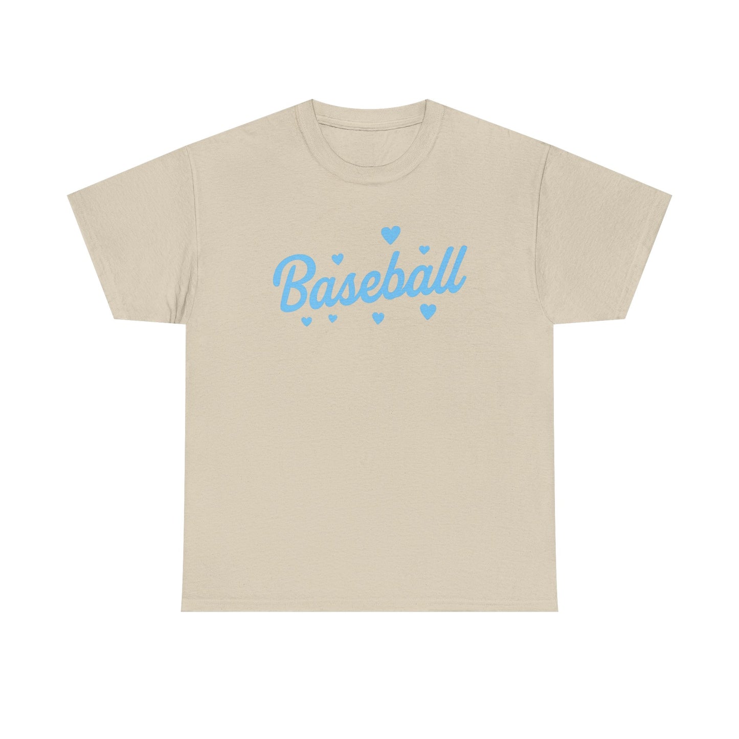 Baseball Heart Tee — Cute Script Baseball Shirt for Fans & Players