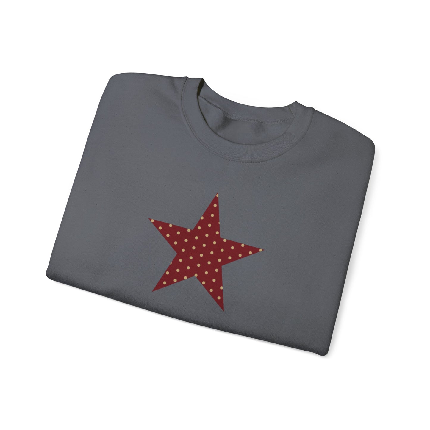 Garnet and Gold Polka Dot Star Crewneck