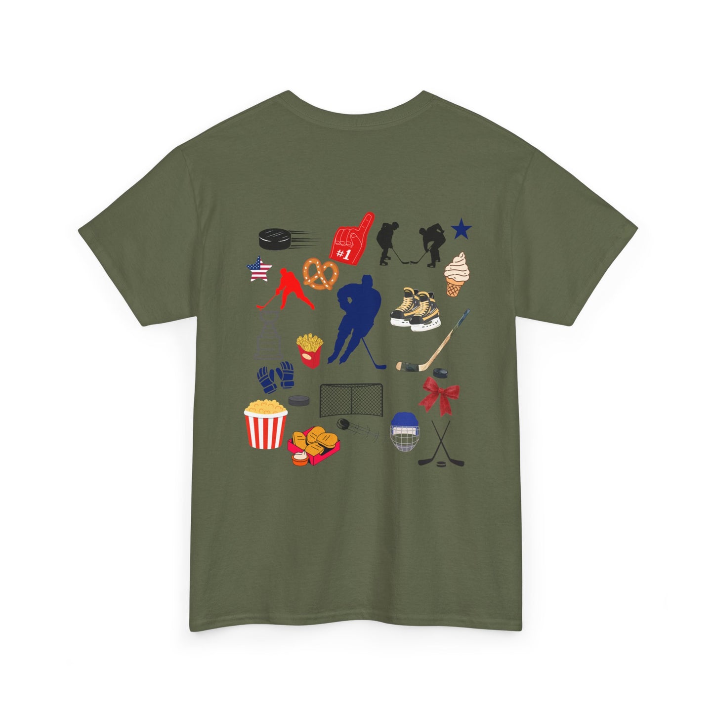 Hockey Icons Tee — Vintage Hockey Sticker Collage T‑Shirt