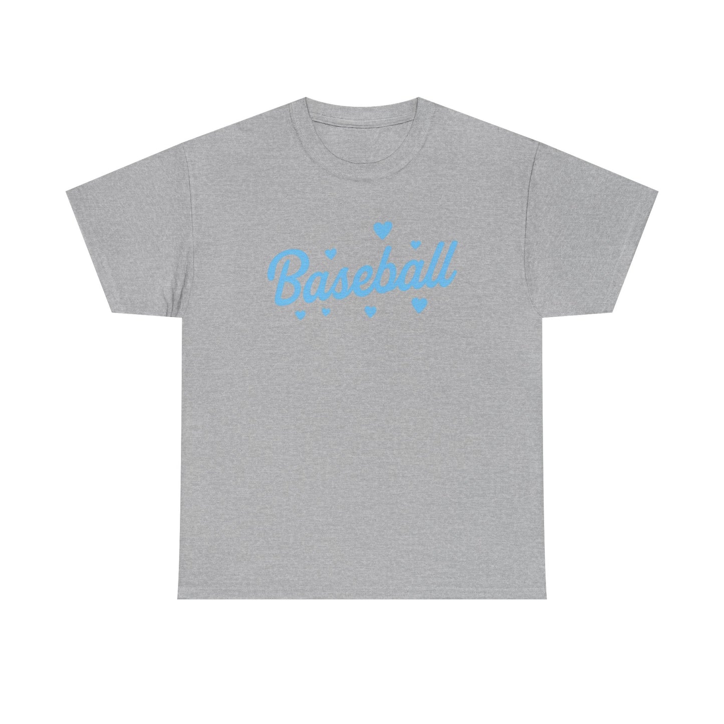Baseball Heart Tee — Cute Script Baseball Shirt for Fans & Players