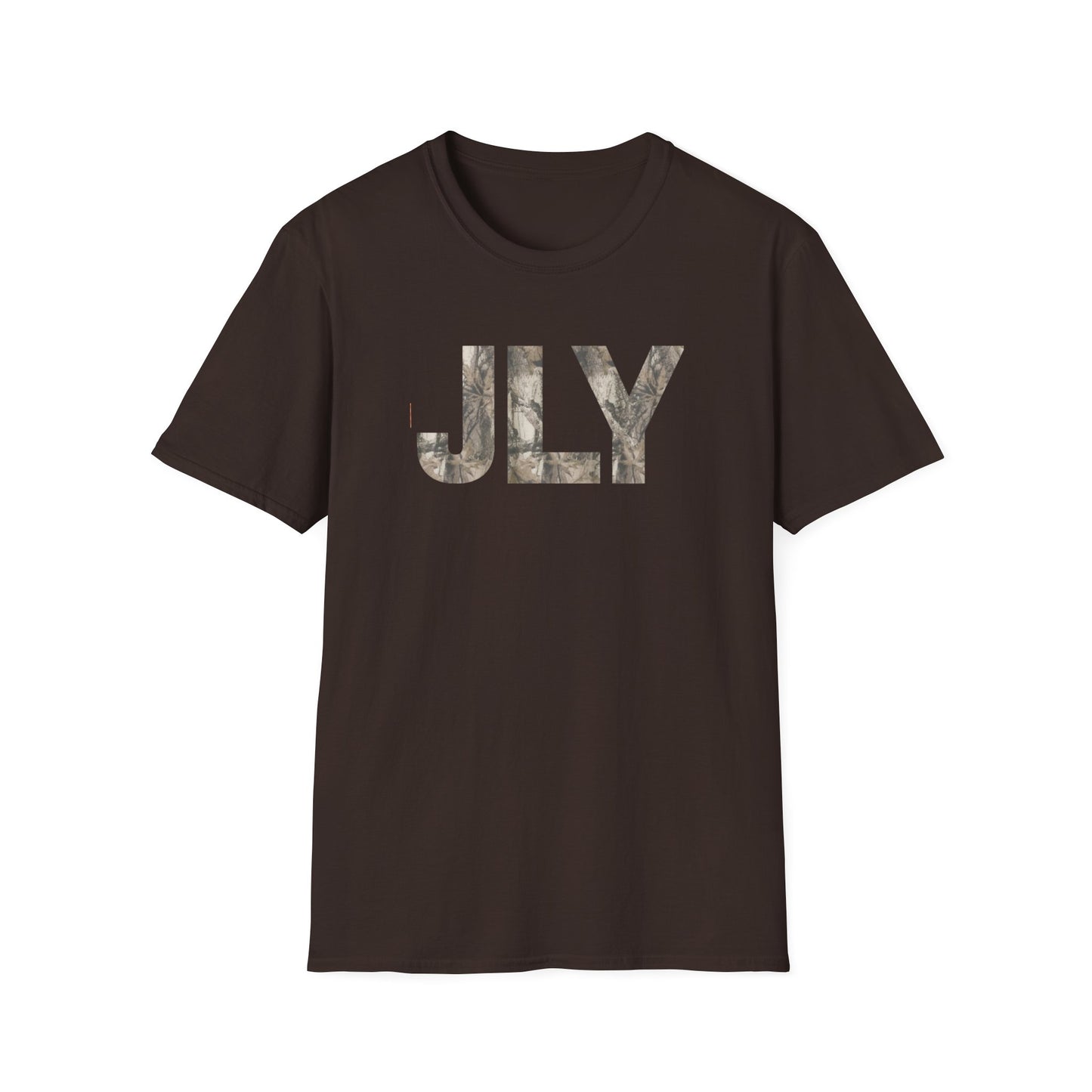 JLY Camouflage Initials T-Shirt — Camo Monogram Graphic Tee