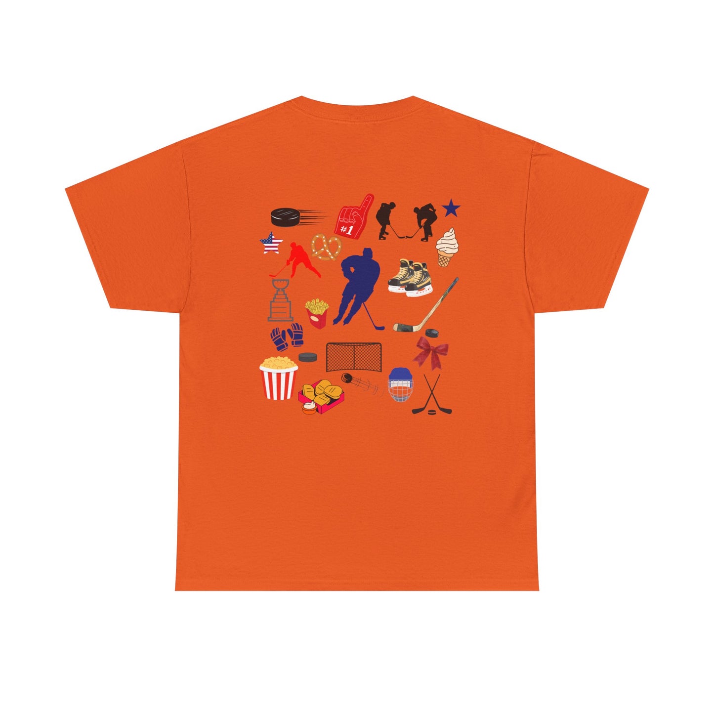 Hockey Icons Tee — Vintage Hockey Sticker Collage T‑Shirt