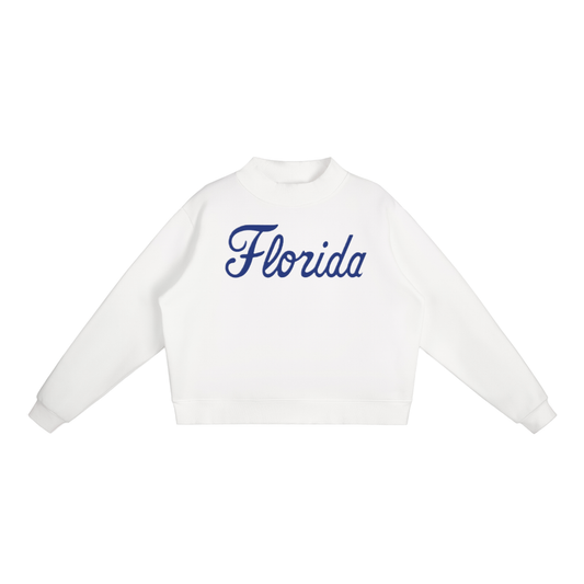 Script Florida Essential Fleece Mock-Neck Crew Sweatshirt