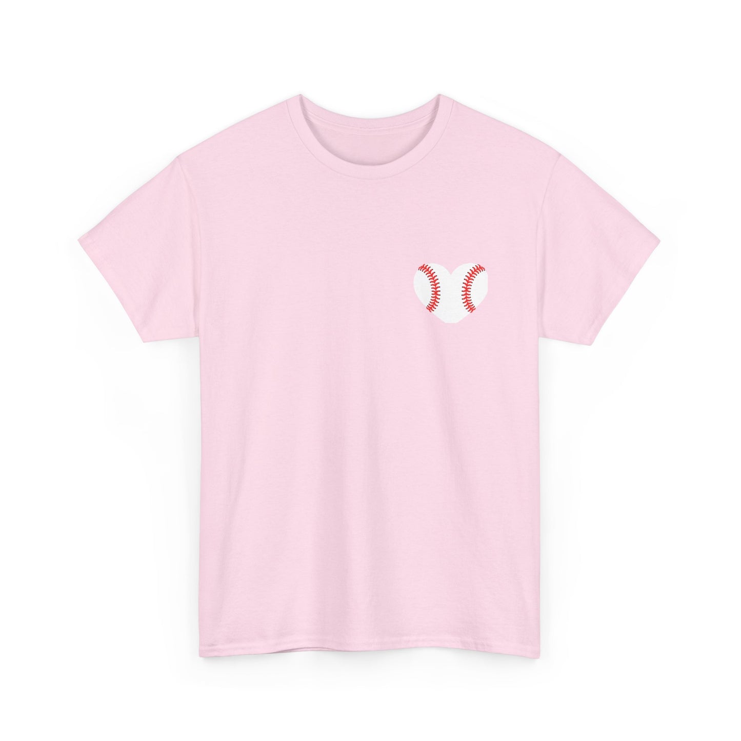Baseball Heart Patchwork Tee – Patriotic Baseball Gear T‑Shirt