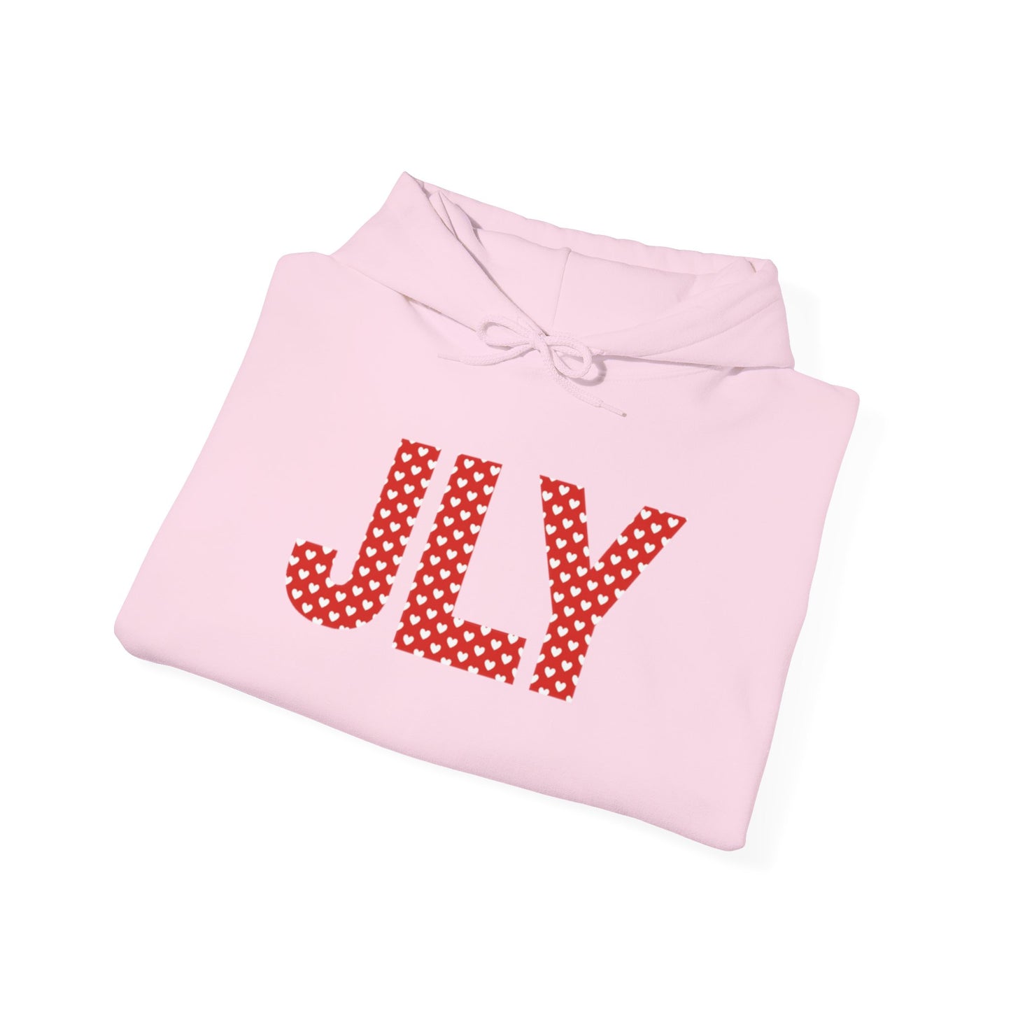 JLY Polka Dot Hoodie – Cute Red Lettering Pullover