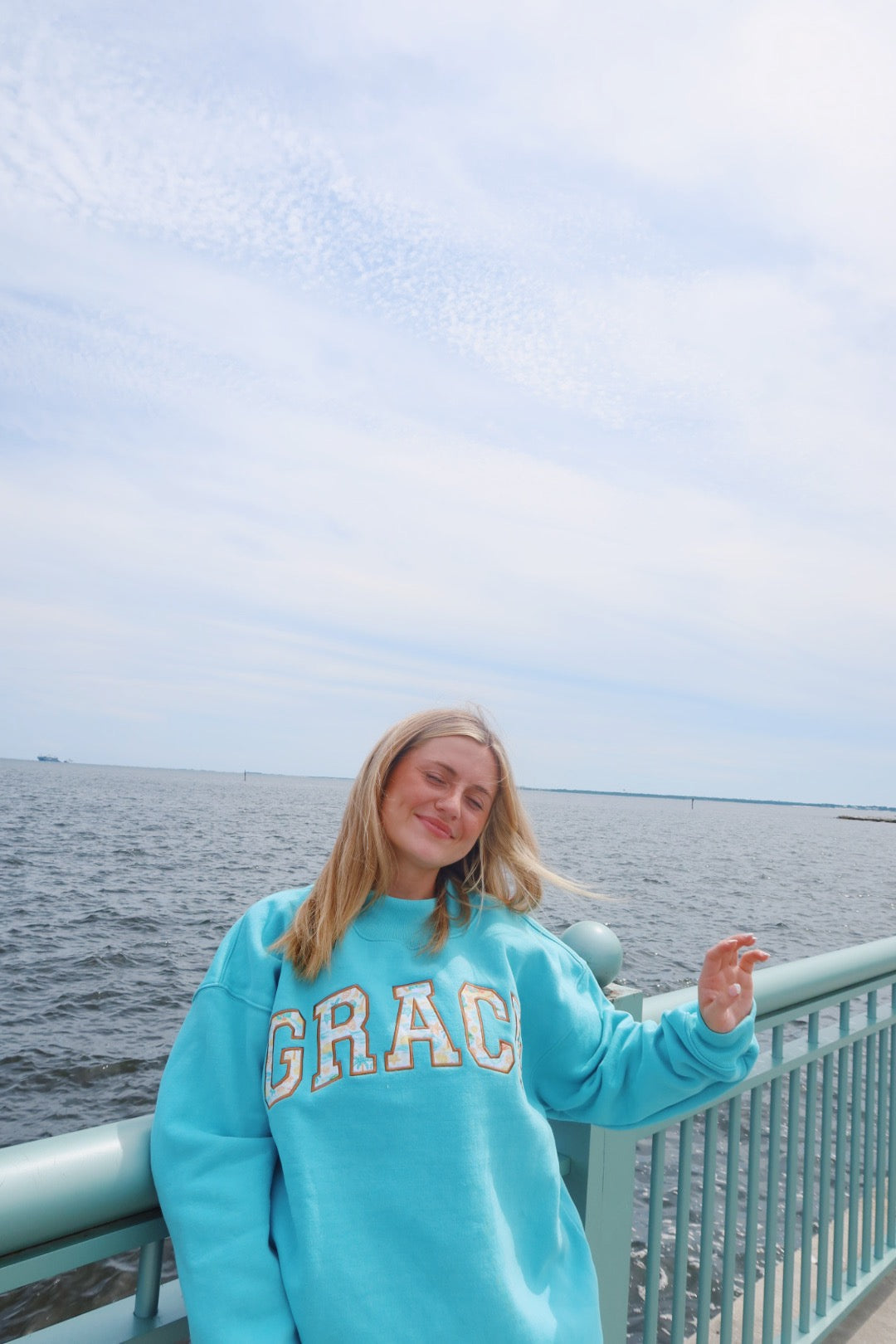 GRACE- COASTAL CRUSH MOCK NECK **PREORDER**