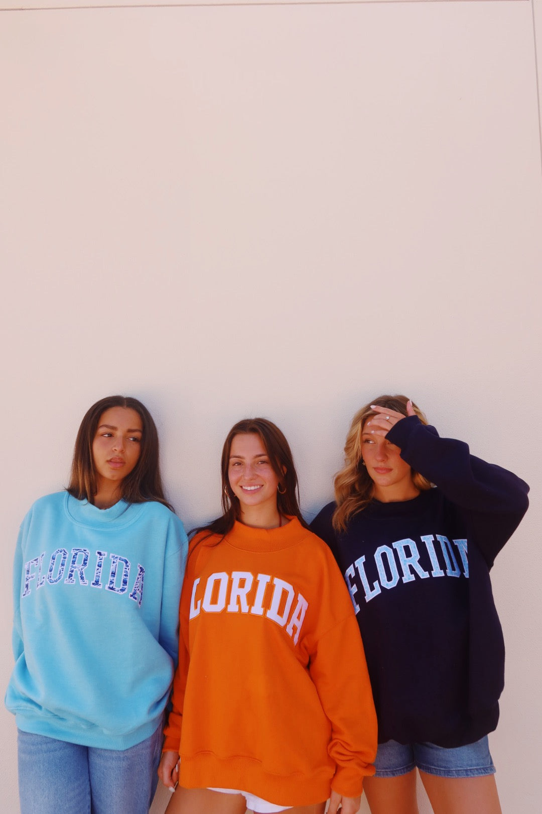 FLORIDA- NAVY AND SKY TIE DYE MOCK NECK