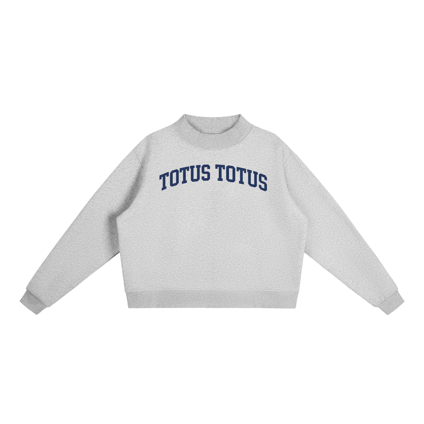 Totus Totus Essential Fleece Mock-Neck Crew Sweatshirt