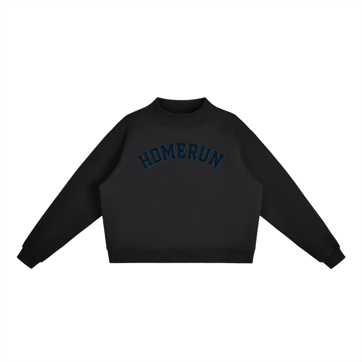 Homerun Essential Fleece Mock-Neck Crew Sweatshirt