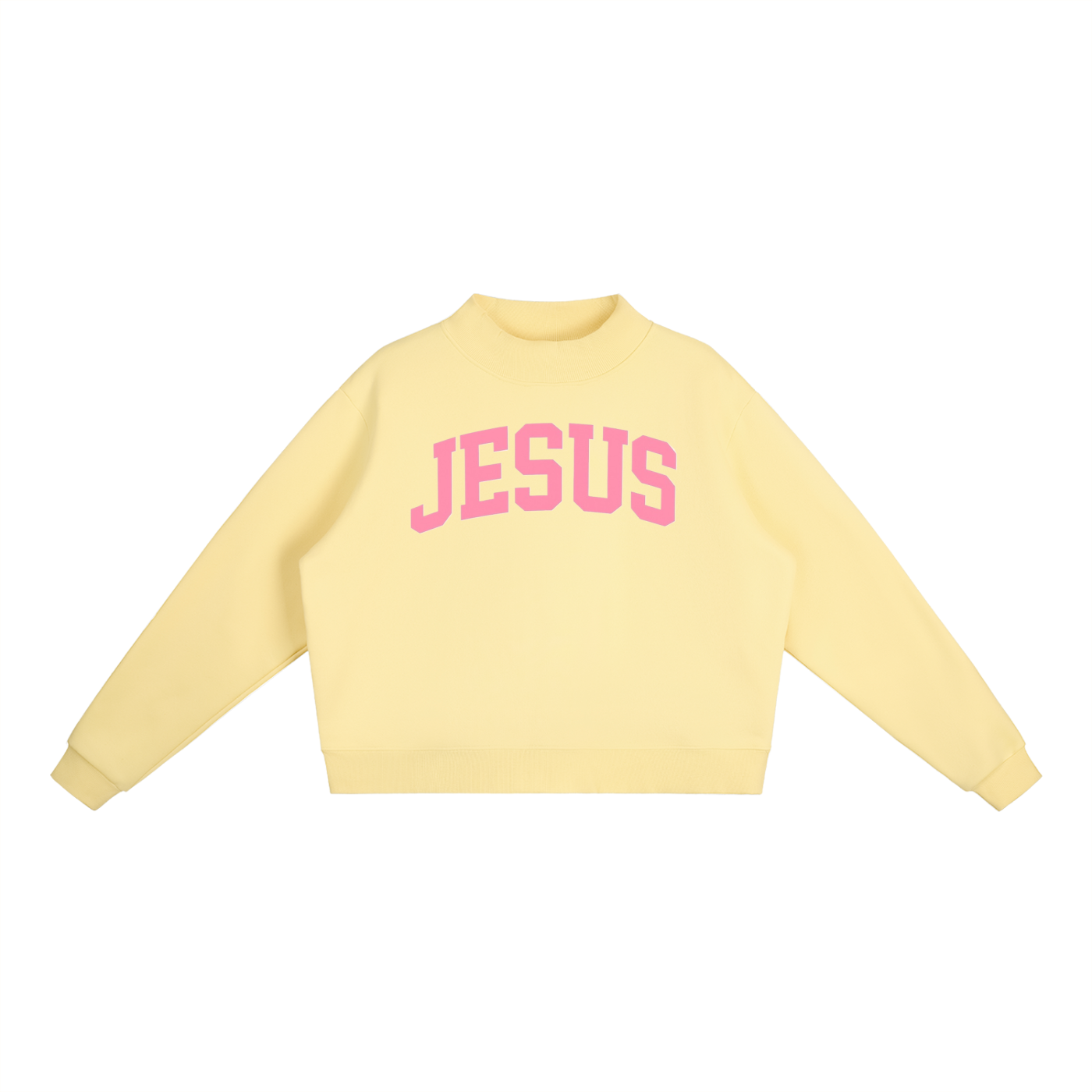 Jesus Essential Fleece Mock-Neck Crew Sweatshirt
