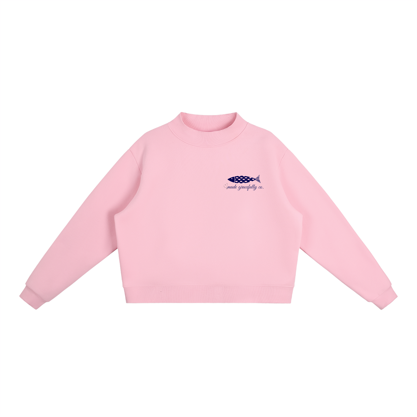 Summer LogoEssential Fleece Mock-Neck Crew Sweatshirt