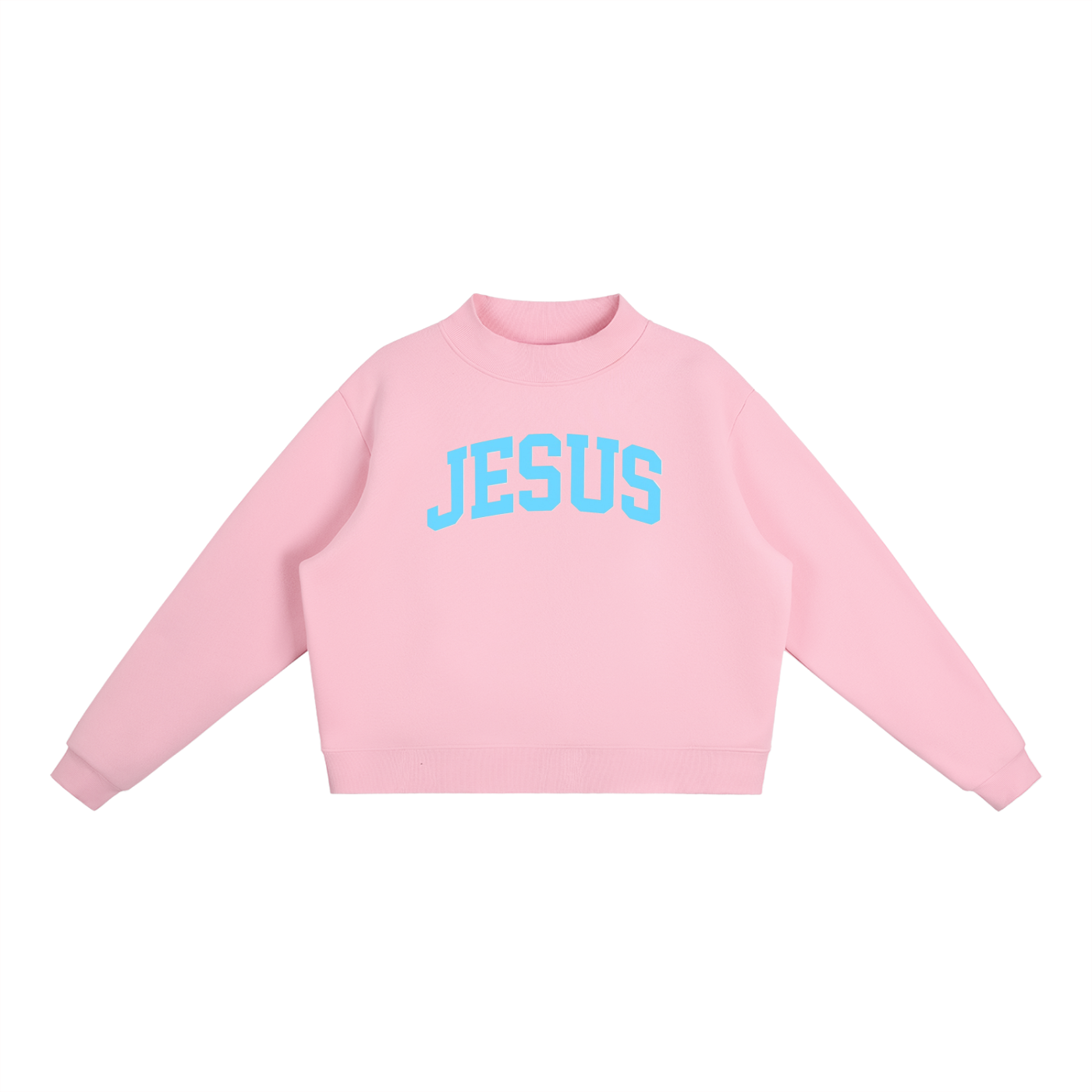 Jesus Essential Fleece Mock-Neck Crew Sweatshirt