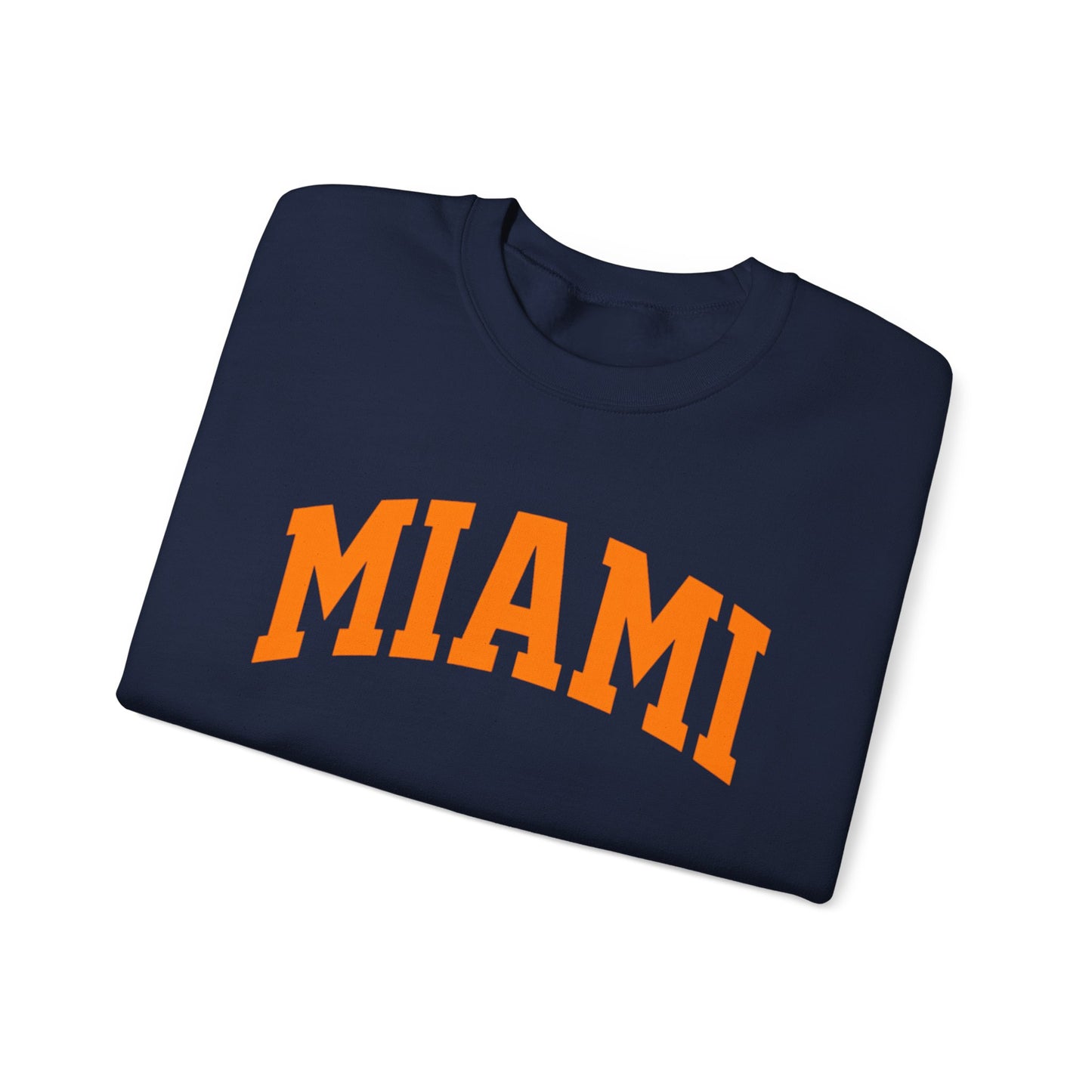 Miami Crewneck Sweatshirt — Classic Orange Collegiate Pullover