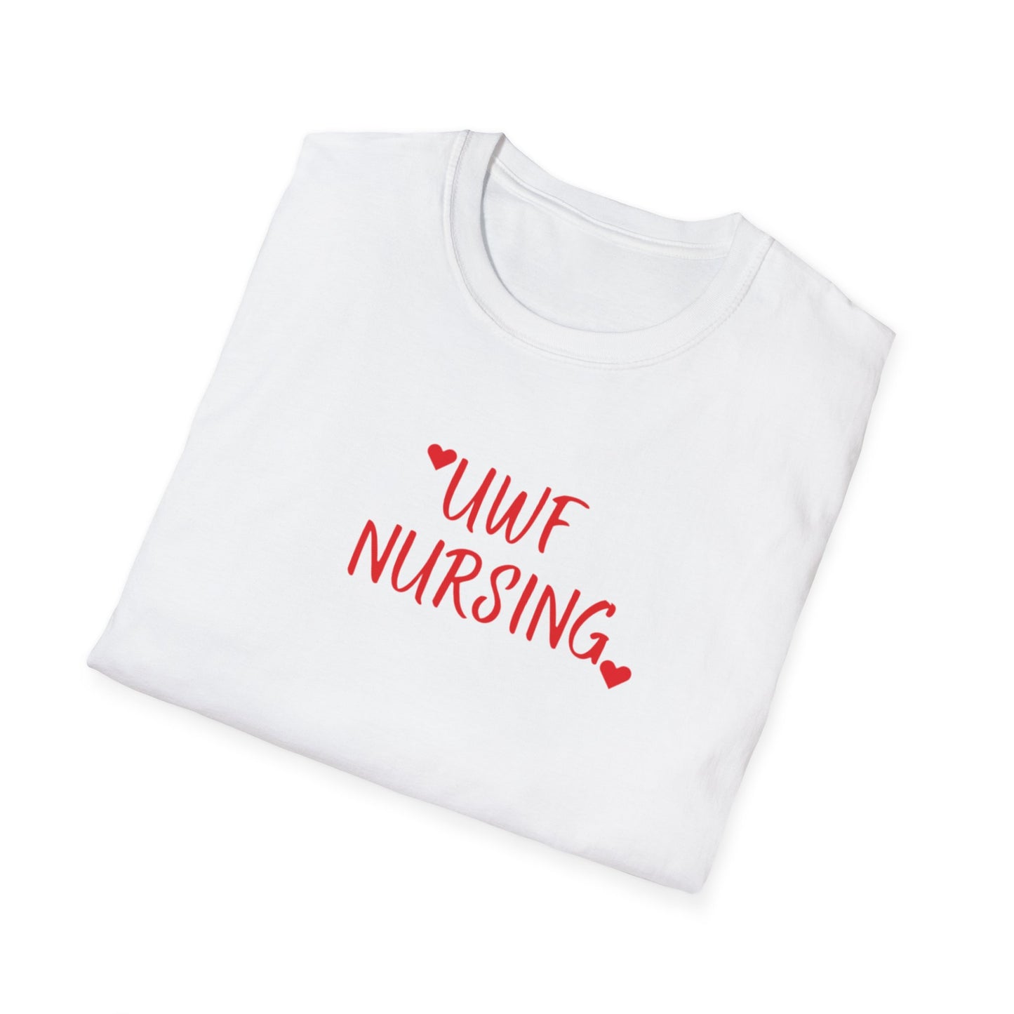 UWF Nursing T-Shirt — Cute Red Heart Nursing Tee for University of West Florida Students & Nurses