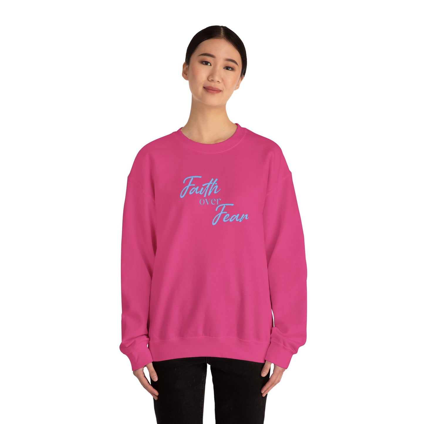 Faith Over Fear Crewneck — Inspirational Christian Sweatshirt