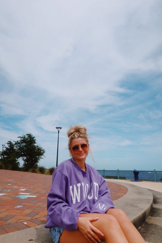 WWJD MOCK NECK PURPLE CRUSH