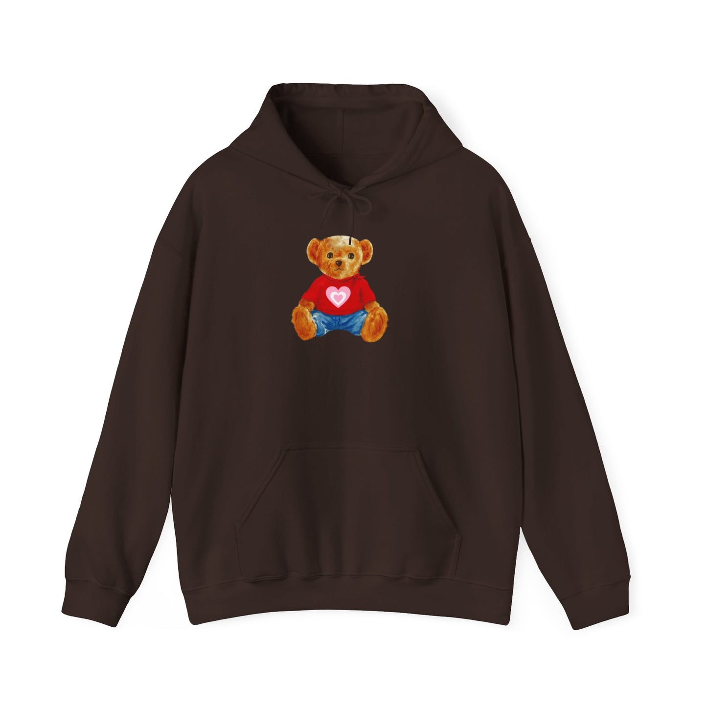 Teddy Bear Hoodie — Cute Heart Graphic