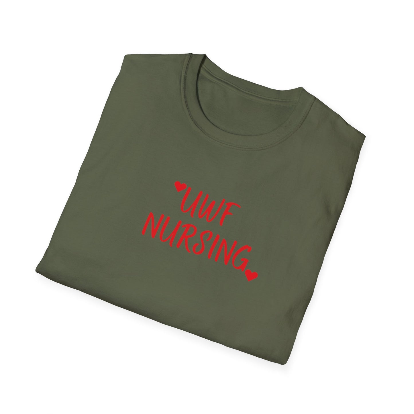 UWF Nursing T-Shirt — Cute Red Heart Nursing Tee for University of West Florida Students & Nurses
