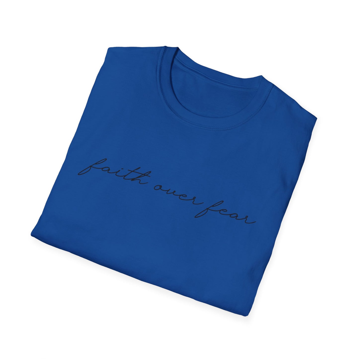 Faith Over Fear T-Shirt — Minimal Script Christian Tee