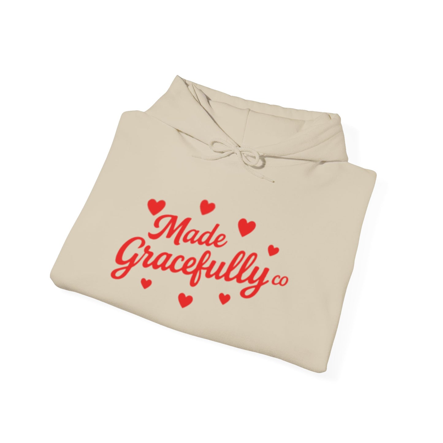 Made Gracefully Co — Feminine Heart Script Graphic Hoodie