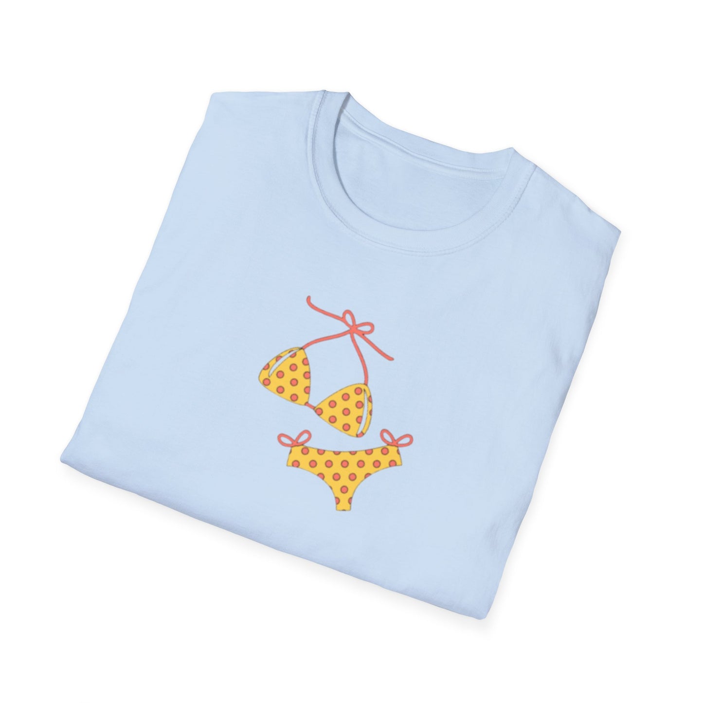 Yellow Polka Dot Bikini T-Shirt — Cute Summer Beach Tee