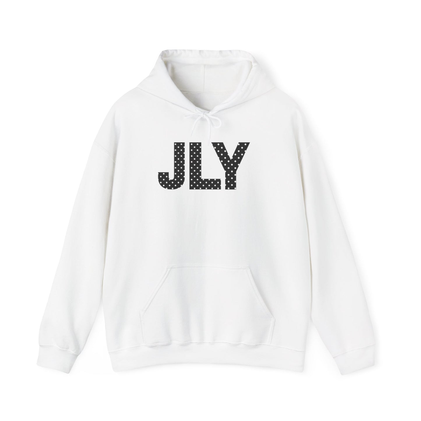 JLY Polka Dot Initials Hoodie — Personalized Monogram Pullover