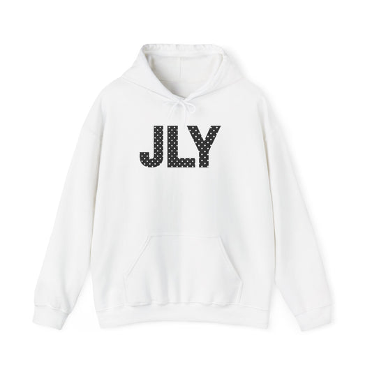 JLY Polka Dot Initials Hoodie — Personalized Monogram Pullover