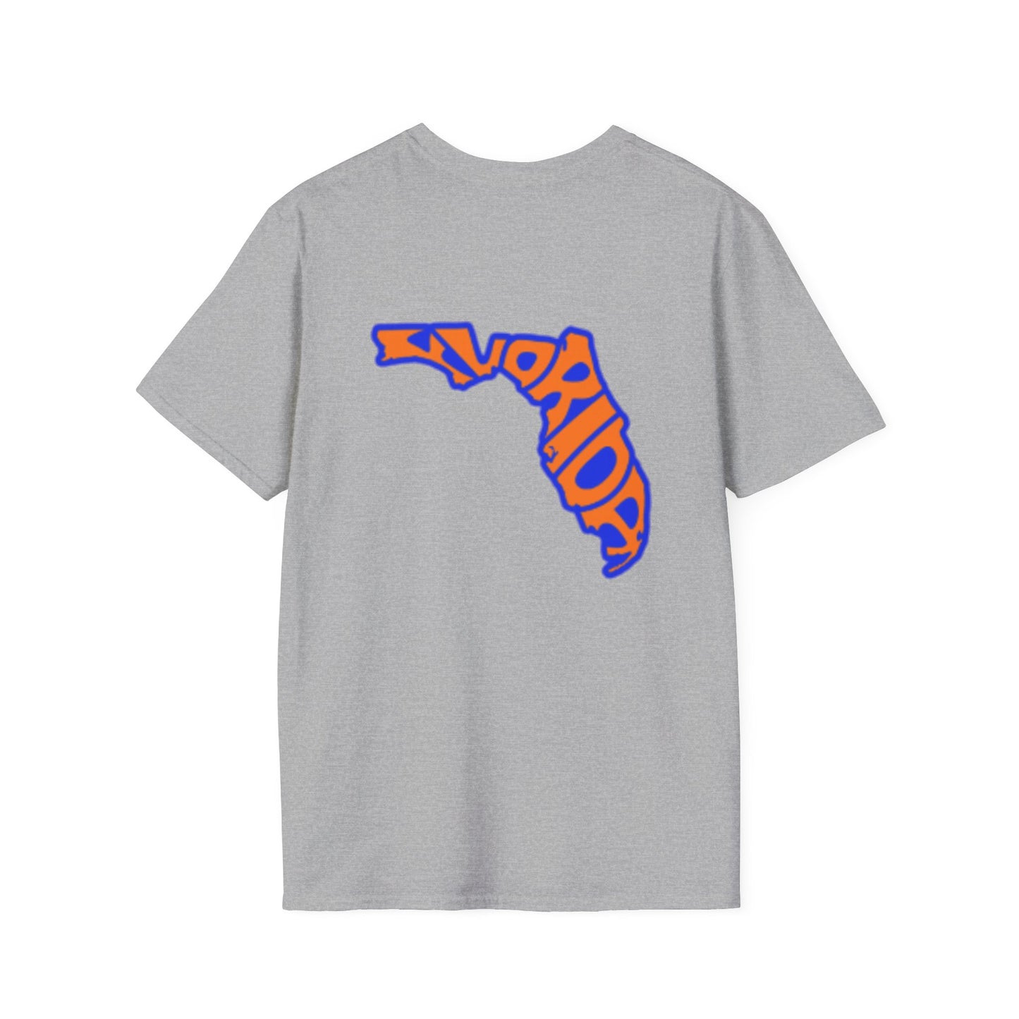 Florida State Outline T-Shirt — Orange & Blue 'Florida' Graphic Tee