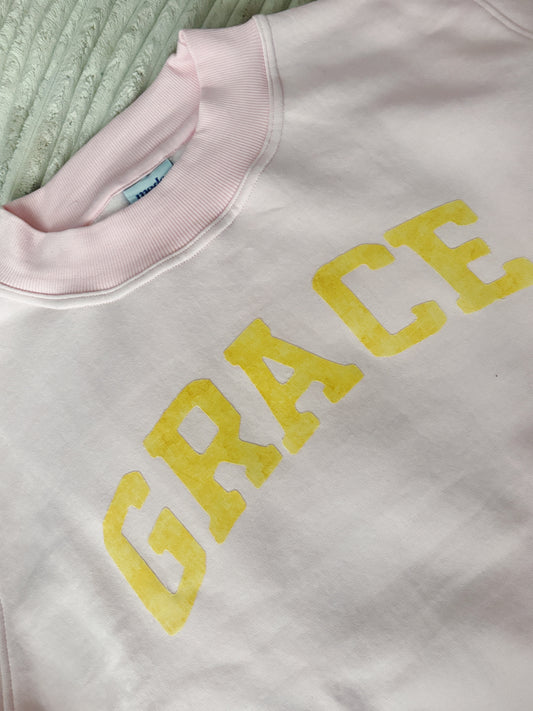 PINK WITH YELLOW TIE DYE GRACE L/XL MOCK NECK