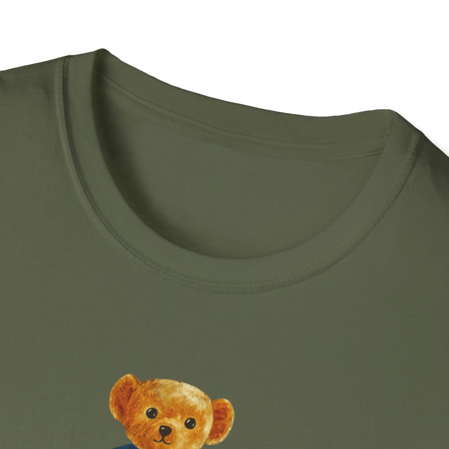 Teddy Bear Graphic T-Shirt — Cute Bear Wearing 'UWF NURSING' Sweater
